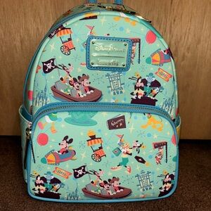 Disney World Play in the Parks Mickey Gang Loungefly Mini Backpack NEW